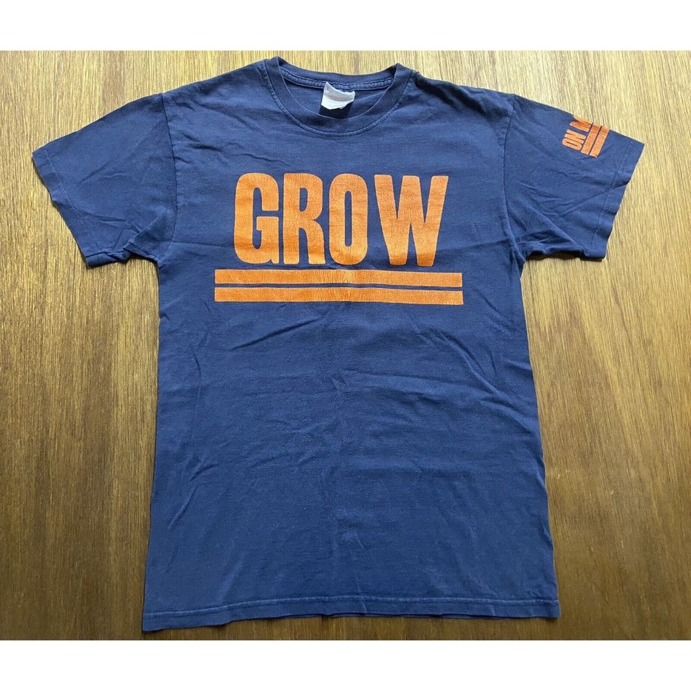 Texas Straight Edge GROW Blue Graphic Crew Neck Tee Hanes Small